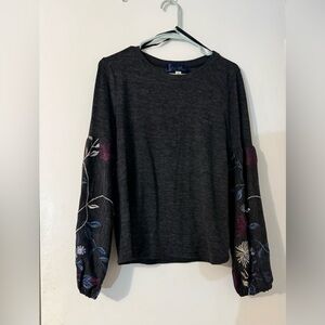 Blue Rain Charcoal Knit Top